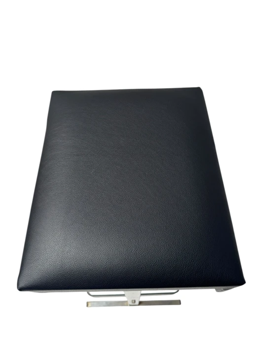 Four Mid-Century Modern Bar Stools with Black Leather Seats, 1970s